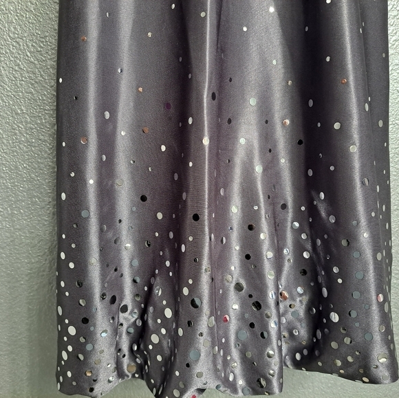 Vintage Gun Metal & Silver Formal Dress   Size 5/6 - Picture 9 of 13